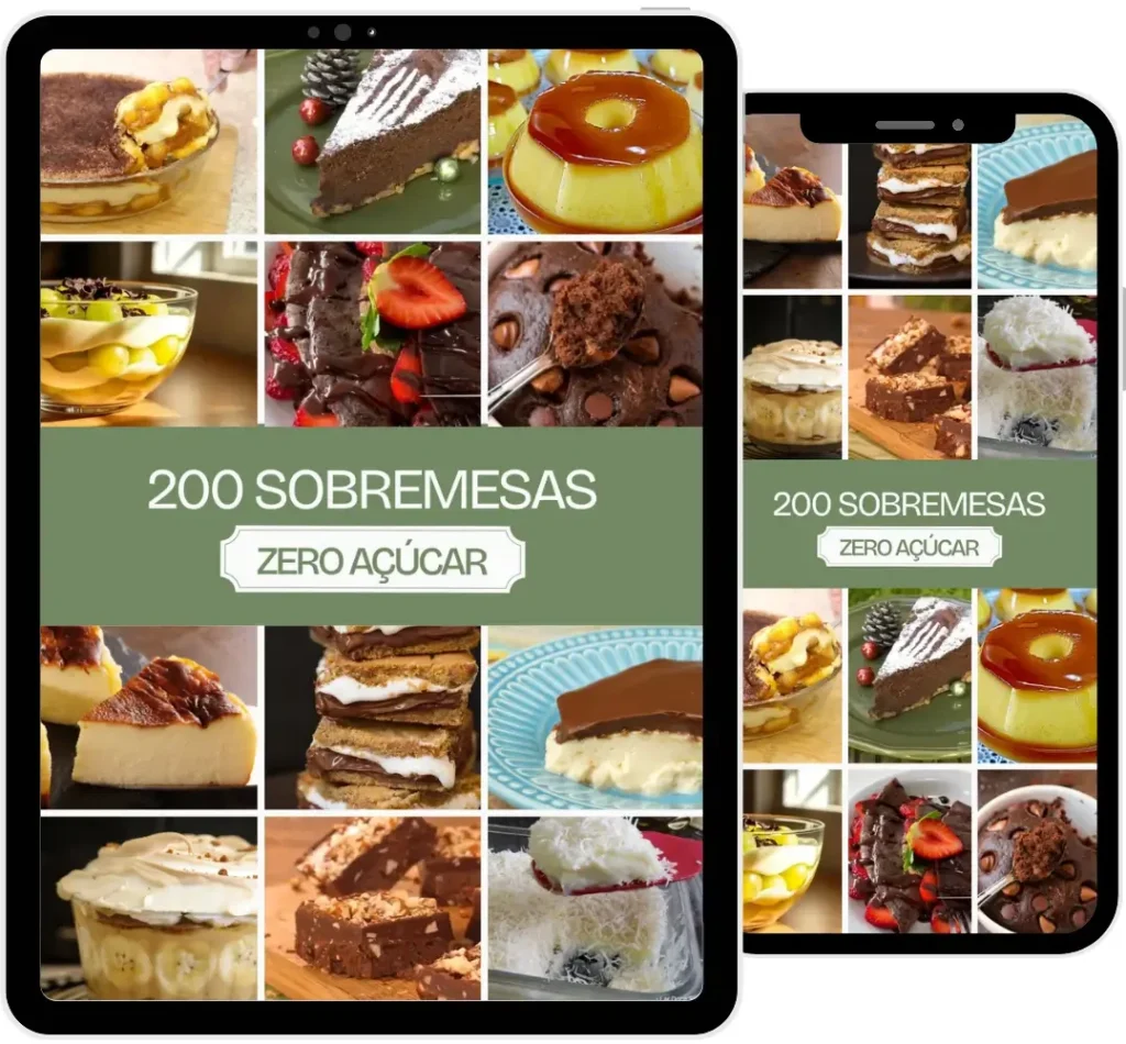 Capa do ebook 200 Sobremesas Zero Açúcar